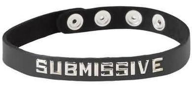 Wordband Collar - Submissive - Black(D0102H7HD27.)