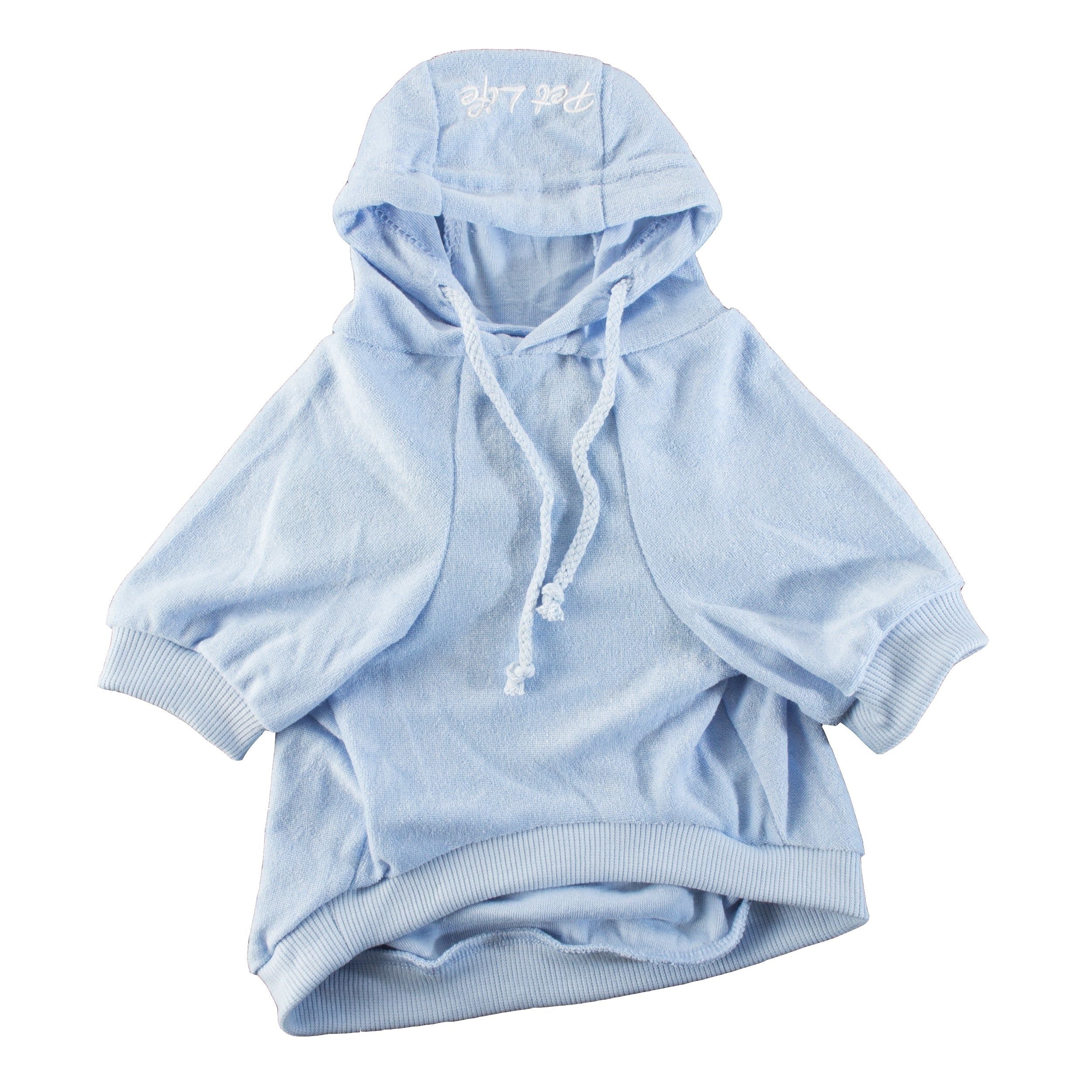 Pet Life French Terry Pet Hoodie Teal Blue Xs