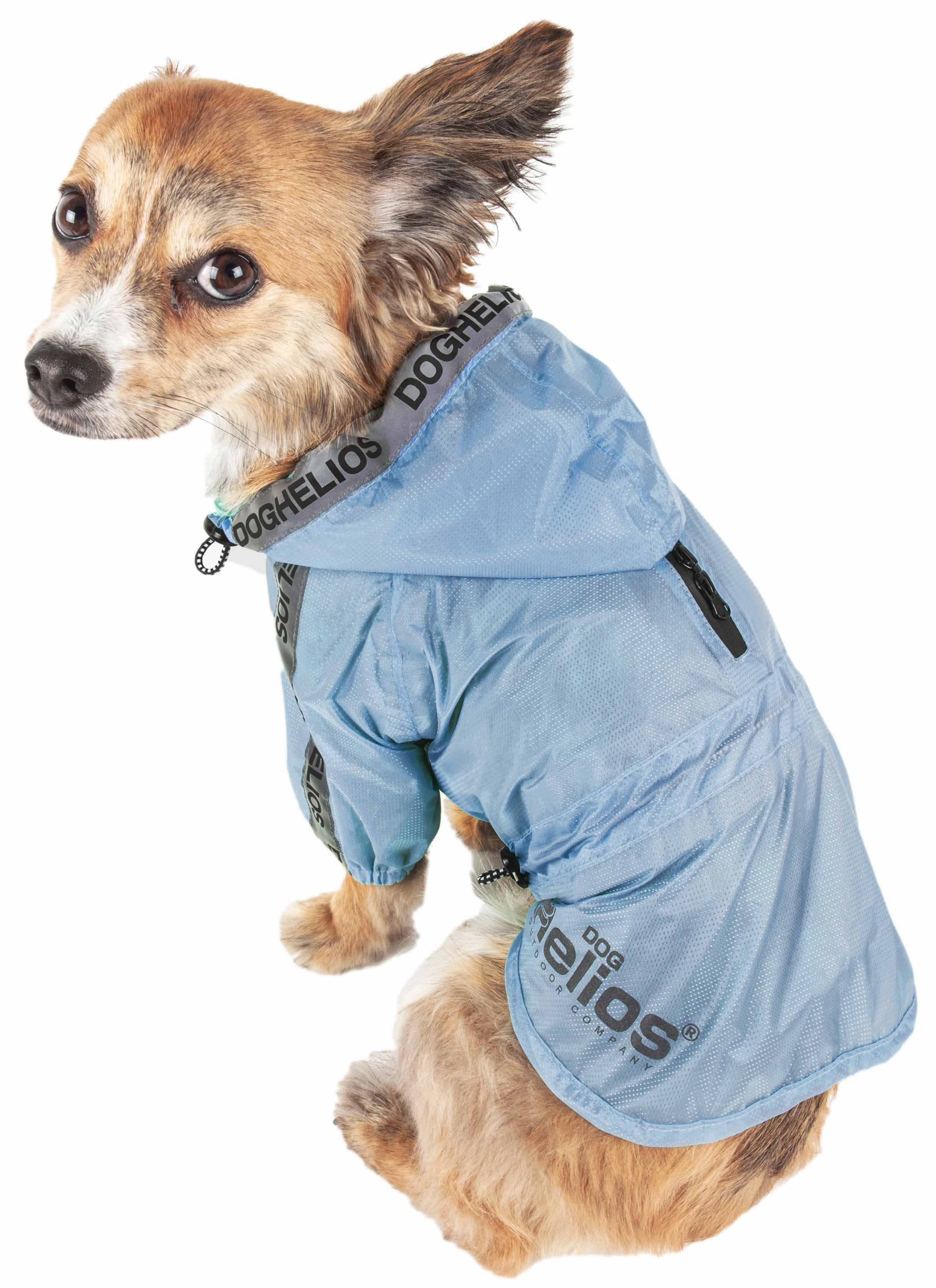Dog Helios Torrential Shield Adjustable And Waterproof Dog Raincoat Poncho, Xl, Blue