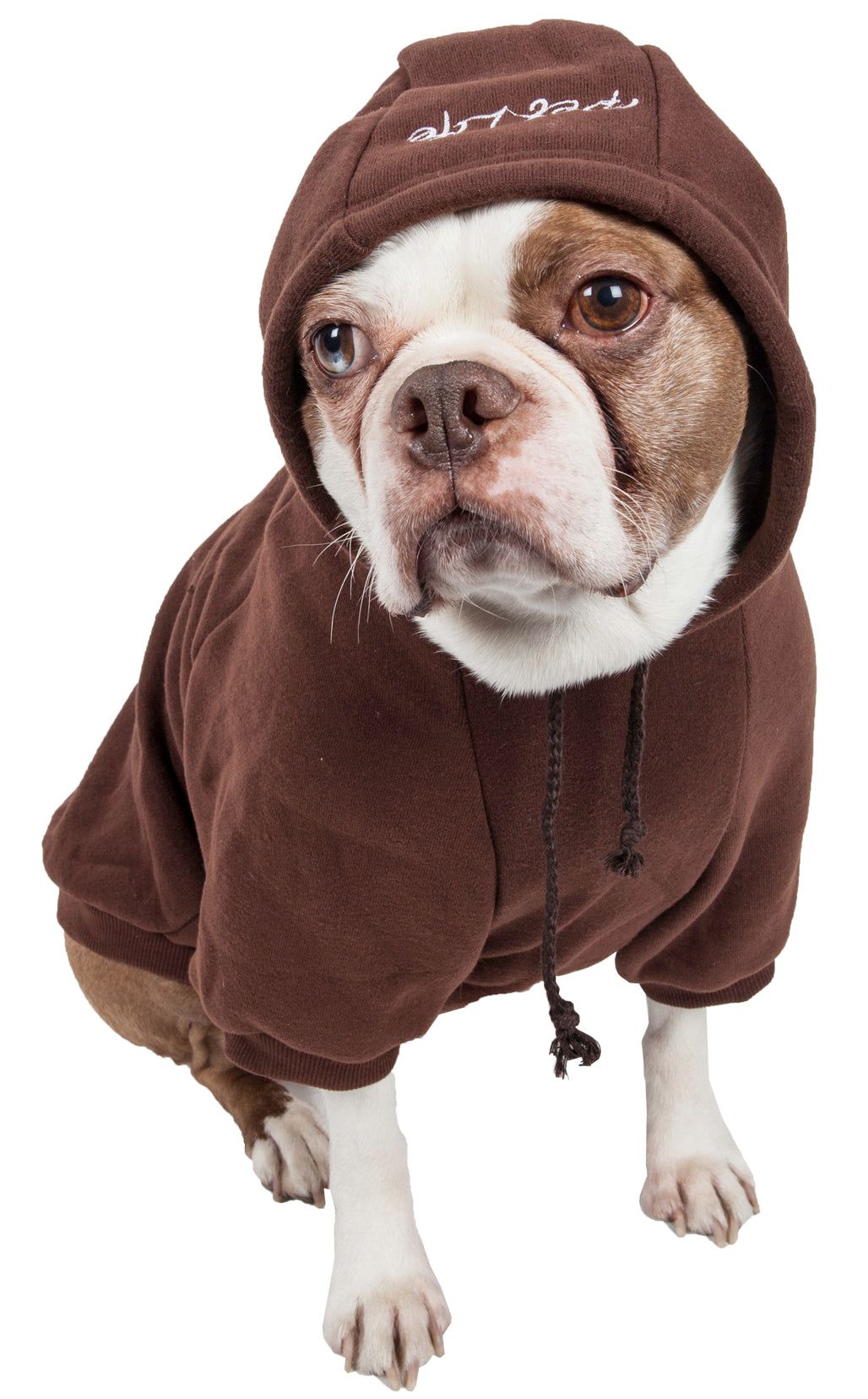 Pet Life Cotton Pet Hoodie Cocoa Brown Md