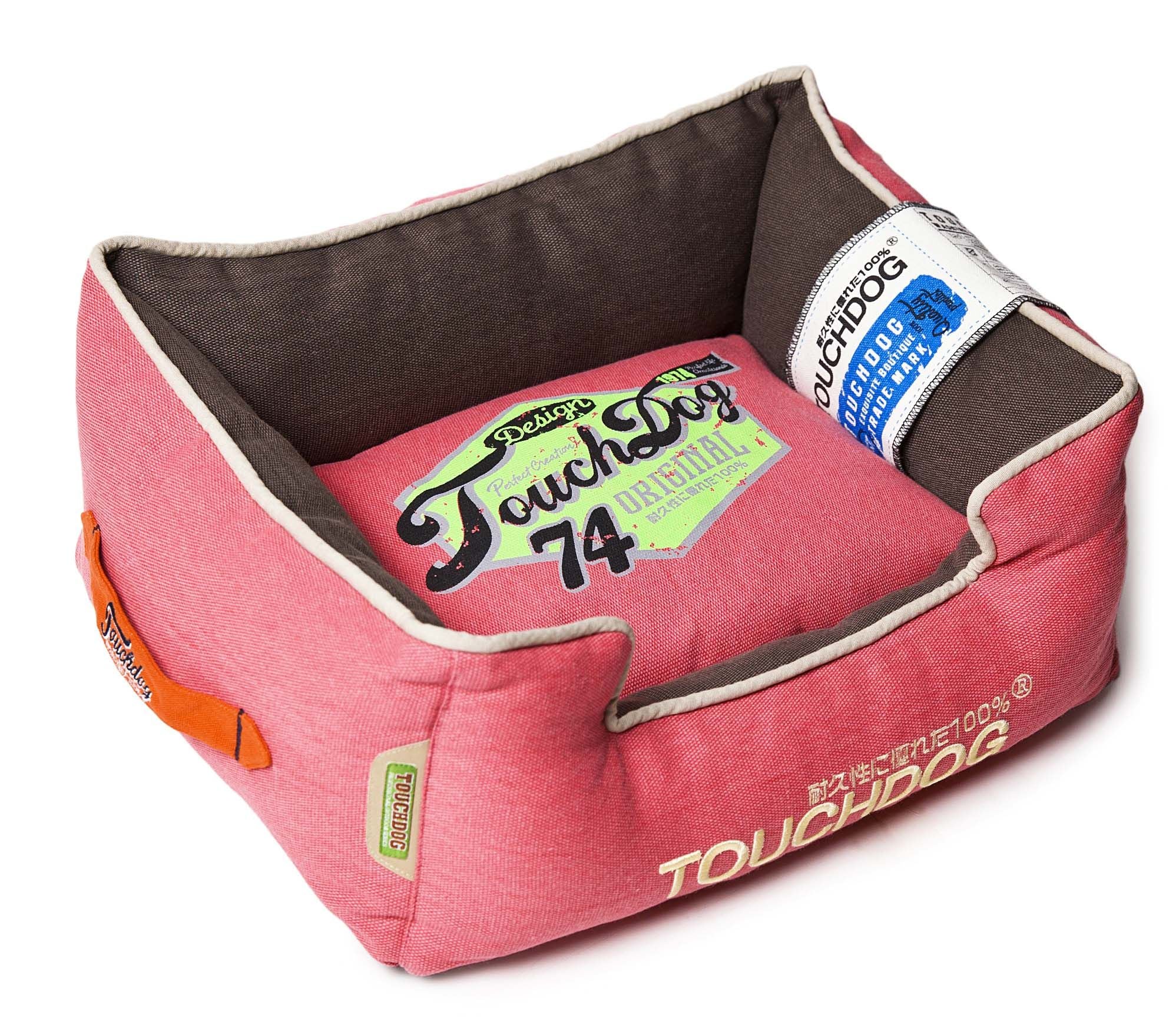 Touchdog Original Sporty Vintage Throwback Reversible Plush Rectangular Dog Bed(D0102H7Lwt7.)