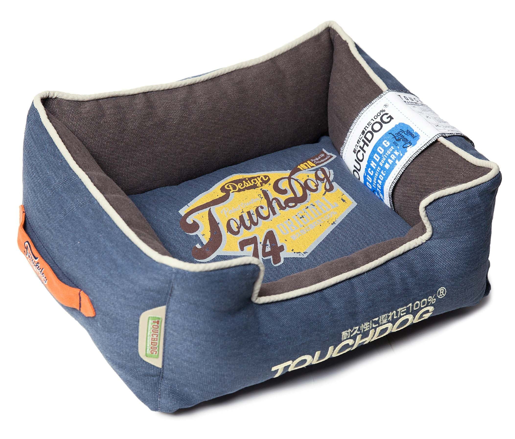 Touchdog Original Sporty Vintage Throwback Reversible Plush Rectangular Dog Bed(D0102H7Lwwg.)