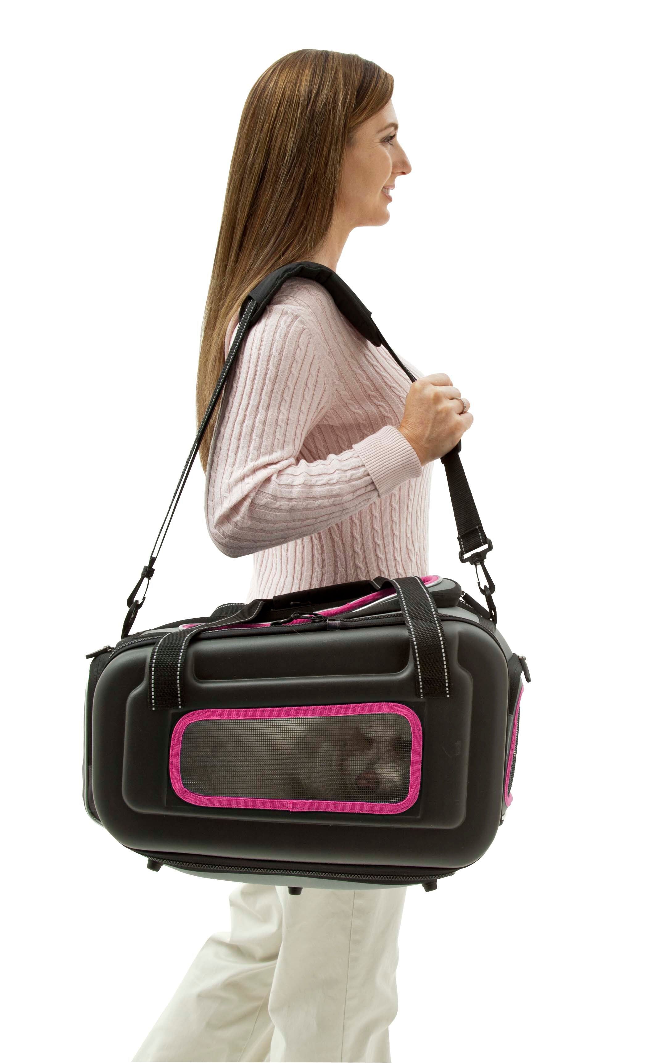 The Airline Approved Collapsible Lightweight Ergo Stowaway Contoured Pet Carrier(D0102H7Lz8W.)