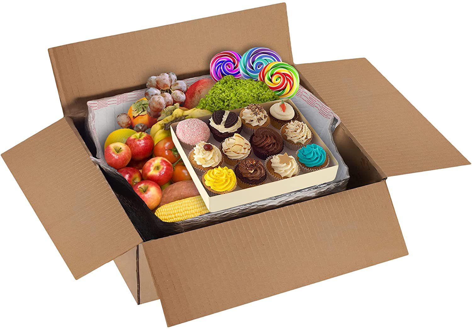 Pack of 5 Thermal Box Liners for 12 x 12 x 55 Box Size Metalized Food grade Box Liners with gusseted Bottom 12 x 12 x 5 12 Insul