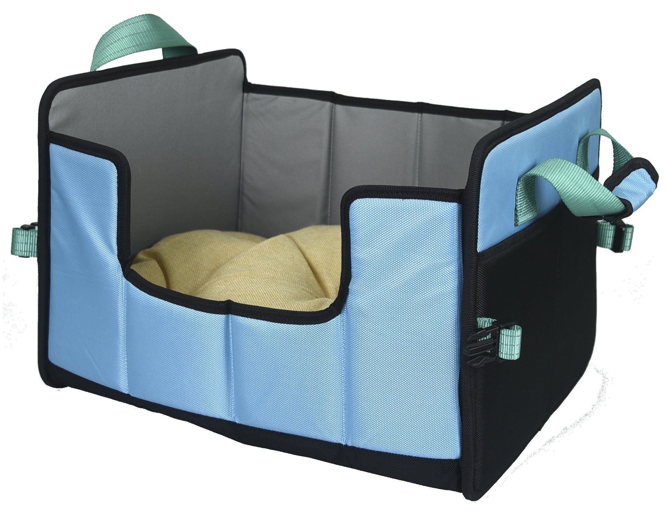 Pet Life Travel-Nest Folding Travel Cat and Dog Bed, LG, Blue