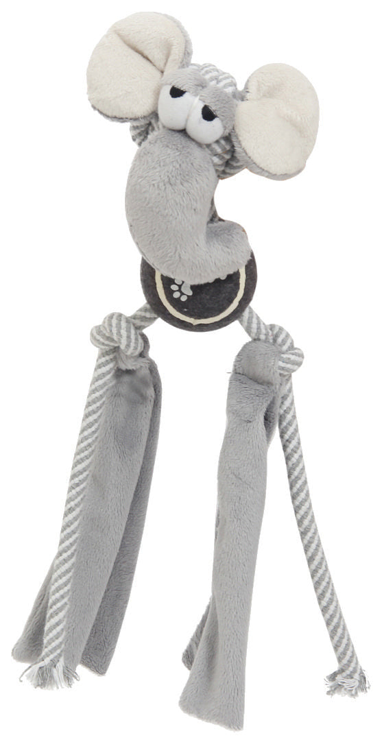 Pet Life  'Tennis Pawl' Rope Squeaker And Crinkle Tennis Dog Toy(D0102Haxi5A.)