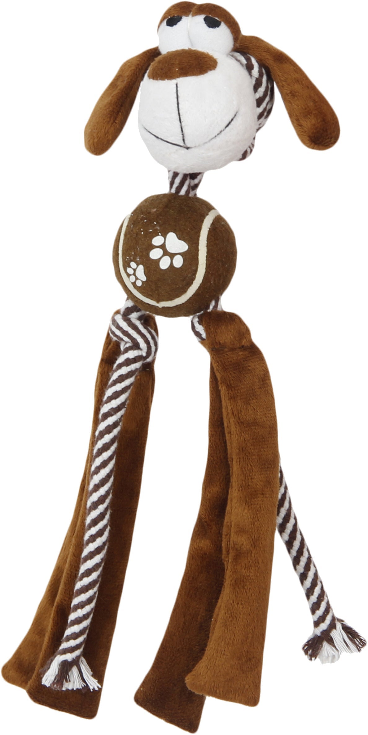 Pet Life  'Tennis Pawl' Rope Squeaker And Crinkle Tennis Dog Toy(D0102Haxi7Y.)