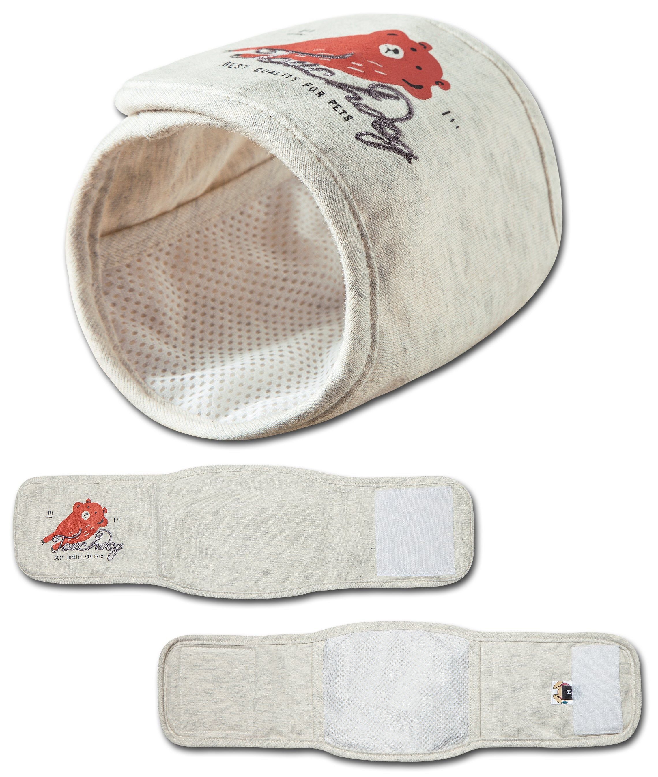 Touchdog  GauzeAid Protective Dog Bandage and Calming Compression Sleeve(D0102HAXPTV.)
