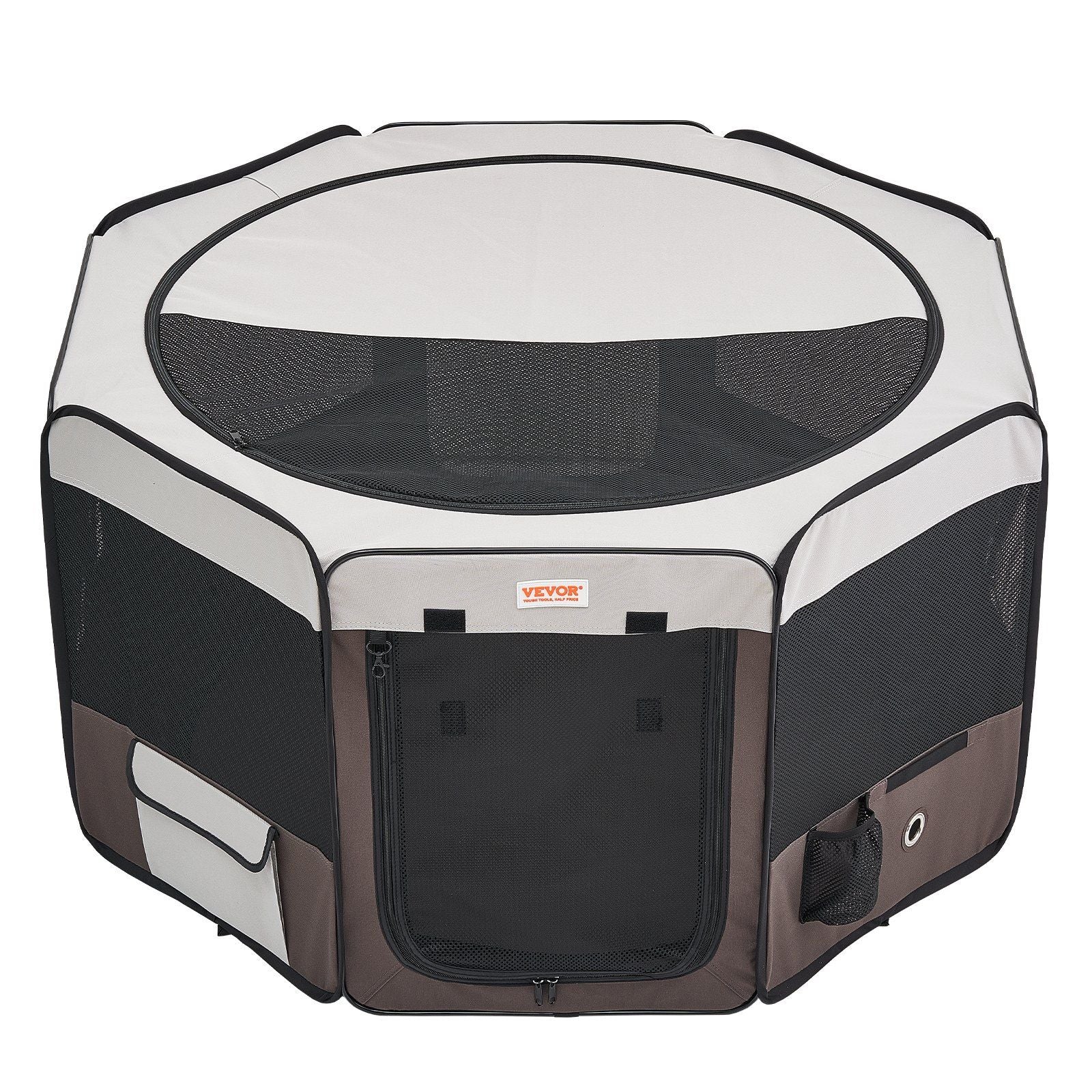 VEVOR Foldable Pet Playpen, 46 inch Portable Dog Playpen, Crate Kennel for Puppy, Dog, Cat, Premium Waterproof 600D Oxford Cloth