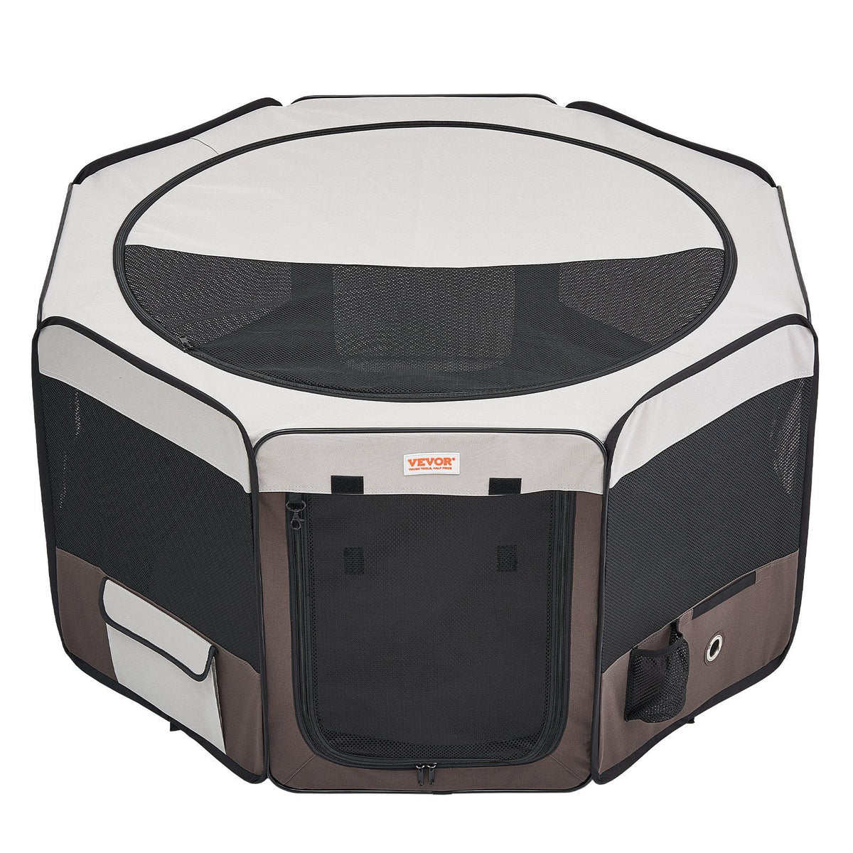 VEVOR Foldable Pet Playpen, 46 inch Portable Dog Playpen, Crate Kennel for Puppy, Dog, Cat, Premium Waterproof 600D Oxford Cloth