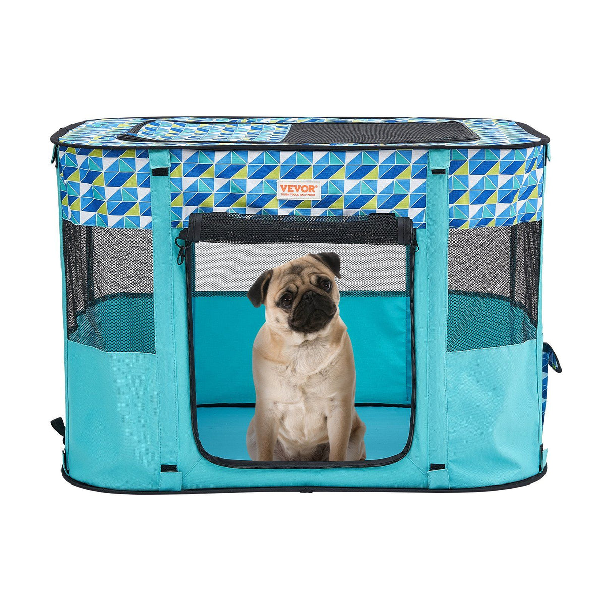 VEVOR Foldable Pet Playpen, 32 x 24 x 22 Portable Dog Playpen, Crate Kennel for Puppy, Dog, Cat, Waterproof 600D Oxford Cl