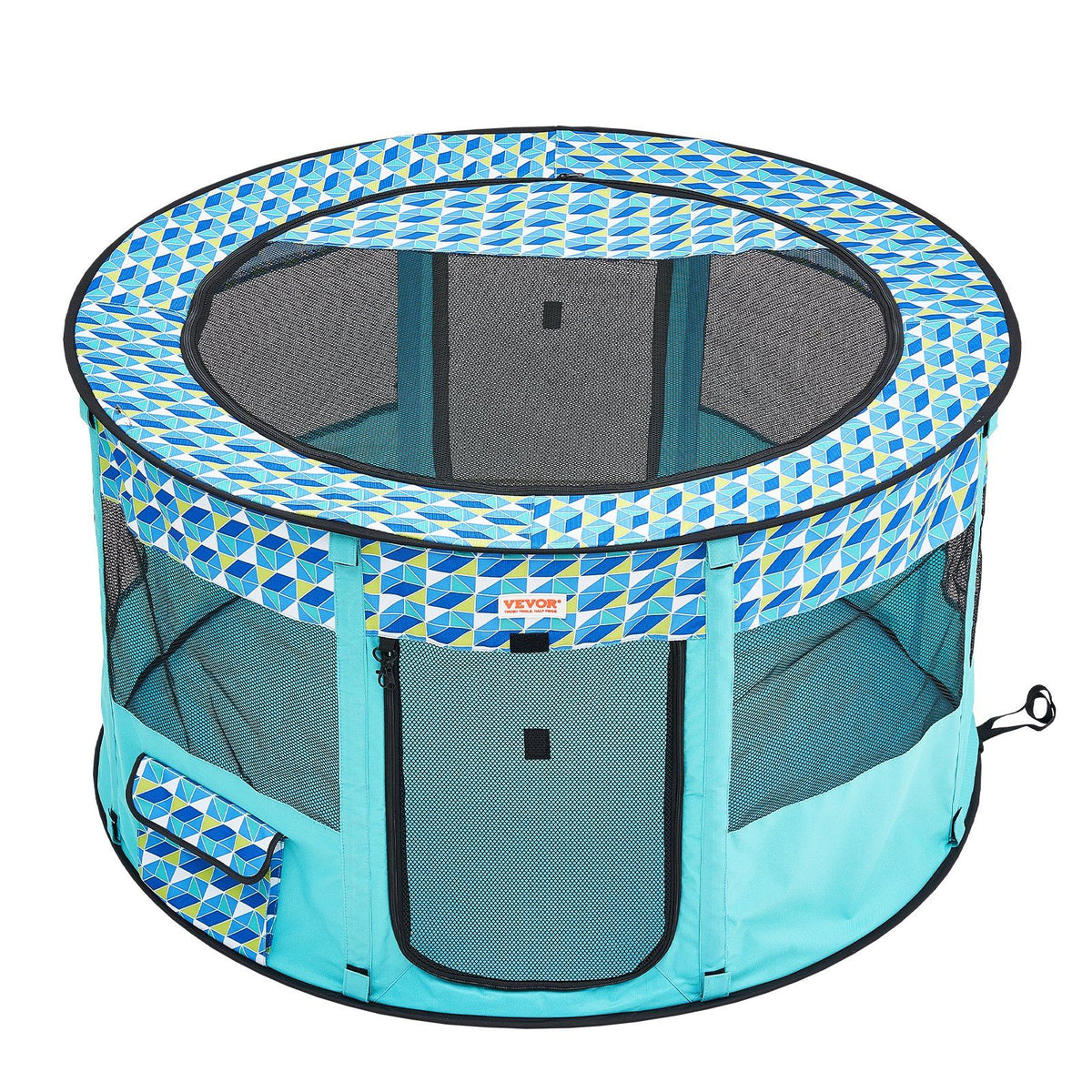 VEVOR Foldable Pet Playpen, 44 x 44 x 24 Portable Dog Playpen, Crate Kennel for Puppy, Dog, Cat, Waterproof 600D Oxford Cl