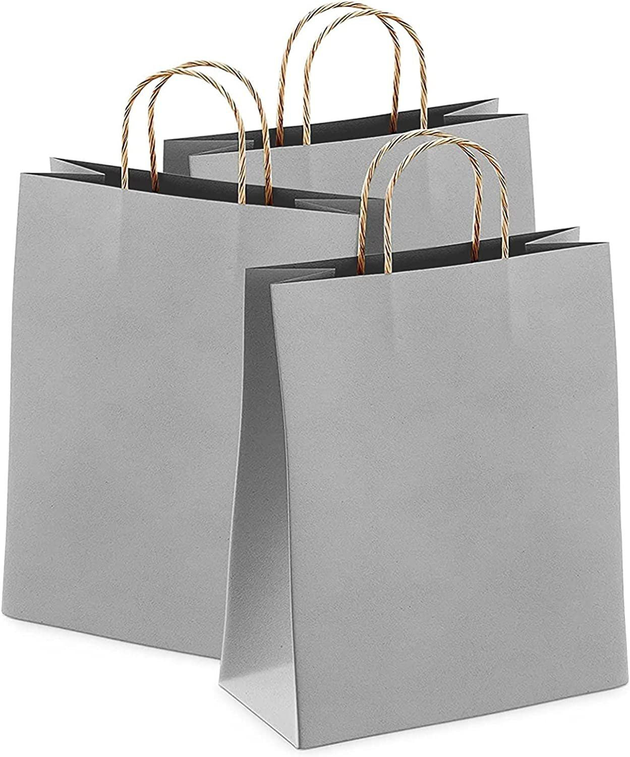 PUREVAcY Purple Kraft Paper Bags 8 x 475 x 105 in Bulk Pack of 400 Large Favor Shopping Bags with Handles craft Recycled Paperba