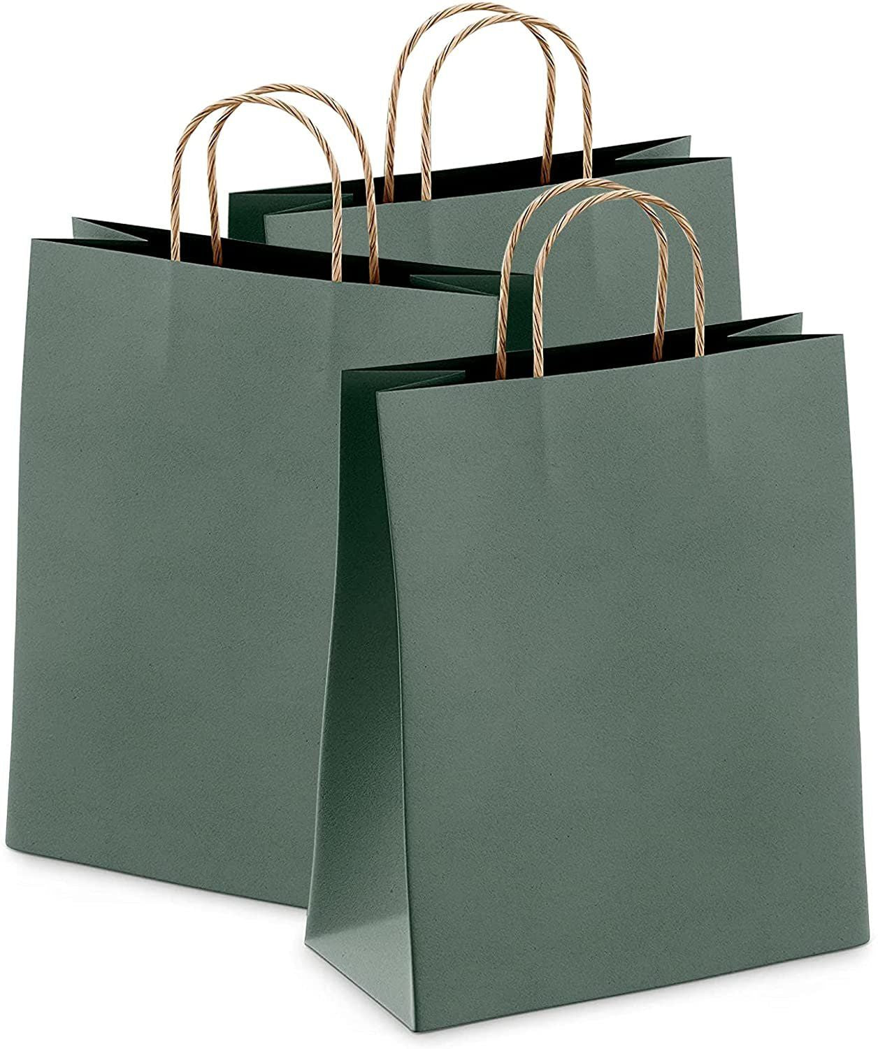 PUREVAcY Red Kraft Paper Bags 16 x 6 x 12 in Bulk Pack of 250 Large Favor Shopping Bags with Handles craft Recycled Paperbags wi