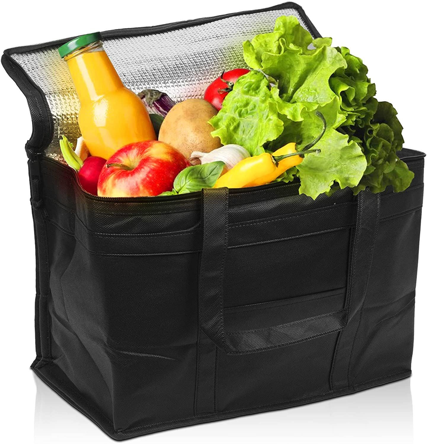 Black Thermal Pizza Bag 23x145x15 Thick Insulated Food Delivery Bag Pack of 2 Pizza Bags for Delivery 23 x 14 12 x 15 catering B