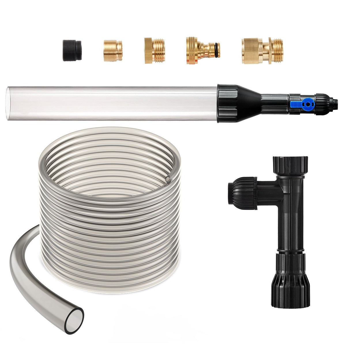 Vevor Aquarium Vacuum Gravel Cleaner, 30Ft Pvc Hose Fish Tank Vacuum Gravel Cleaner, Siphon Fish Tank Cleaner Vacuum, 3 Types Of