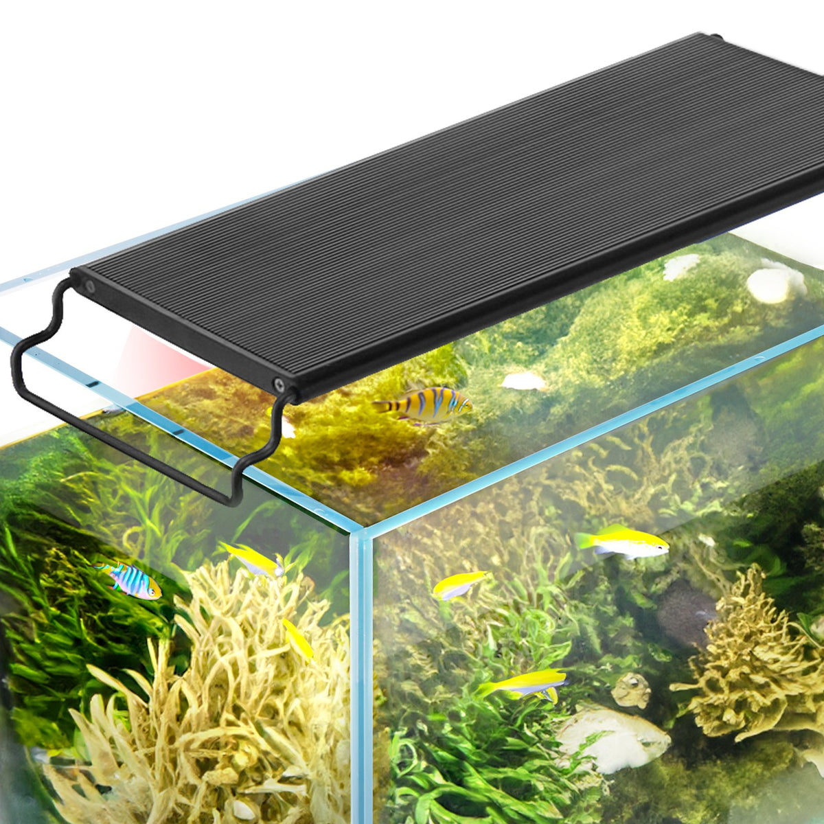 Vevor Aquarium Light With Lcd Monitor, 14W Full Spectrum Fish Tank Light With 24/7 Natural Mode, Adjustable Brightness & Timer -