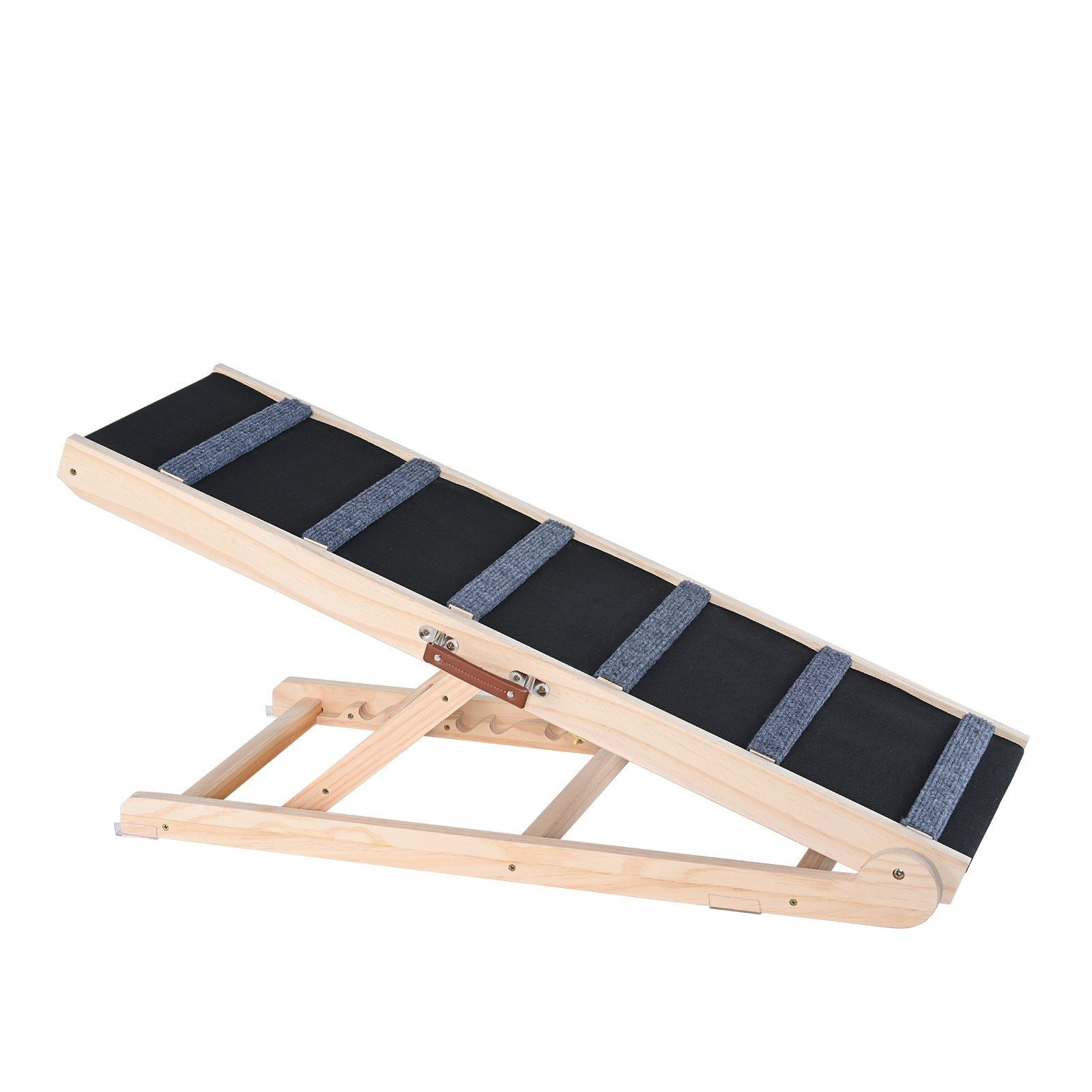 Vevor Dog Ramp, Folding Pet Ramp For Bed, Adjustable Dog Ramp For Small, Large, Old Dogs & Cats, Wooden Pet Ramp With 41.3' Long Ramp, Adjustable From 13.77' To 25.59', Suitable For Couch, Sofa, Car