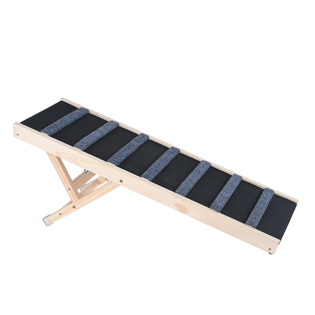 VEVOR Dog Ramp, Folding Pet Ramp for Bed, Adjustable Dog Ramp for Small, Large, Old Dogs & Cats, Wooden Pet Ramp with 39.3 Long 