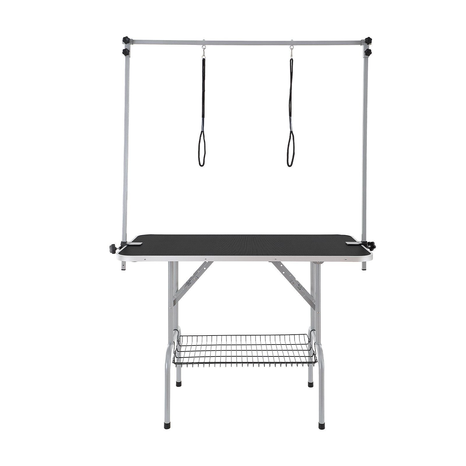 VEVOR Pet Grooming Table Two Arms with Clamp, 46 Dog Grooming Station, Foldable Pets Grooming Stand for Medium and Small Dogs,