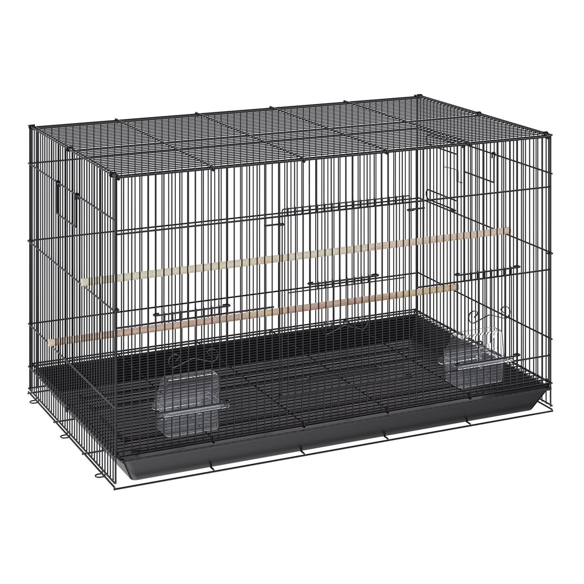 VEVOR 30 inch Bird Cage, Metal Large Parakeet Cages for Cockatiels Small Parrot Budgies Lovebirds Canaries, Pet Bird Cage with R