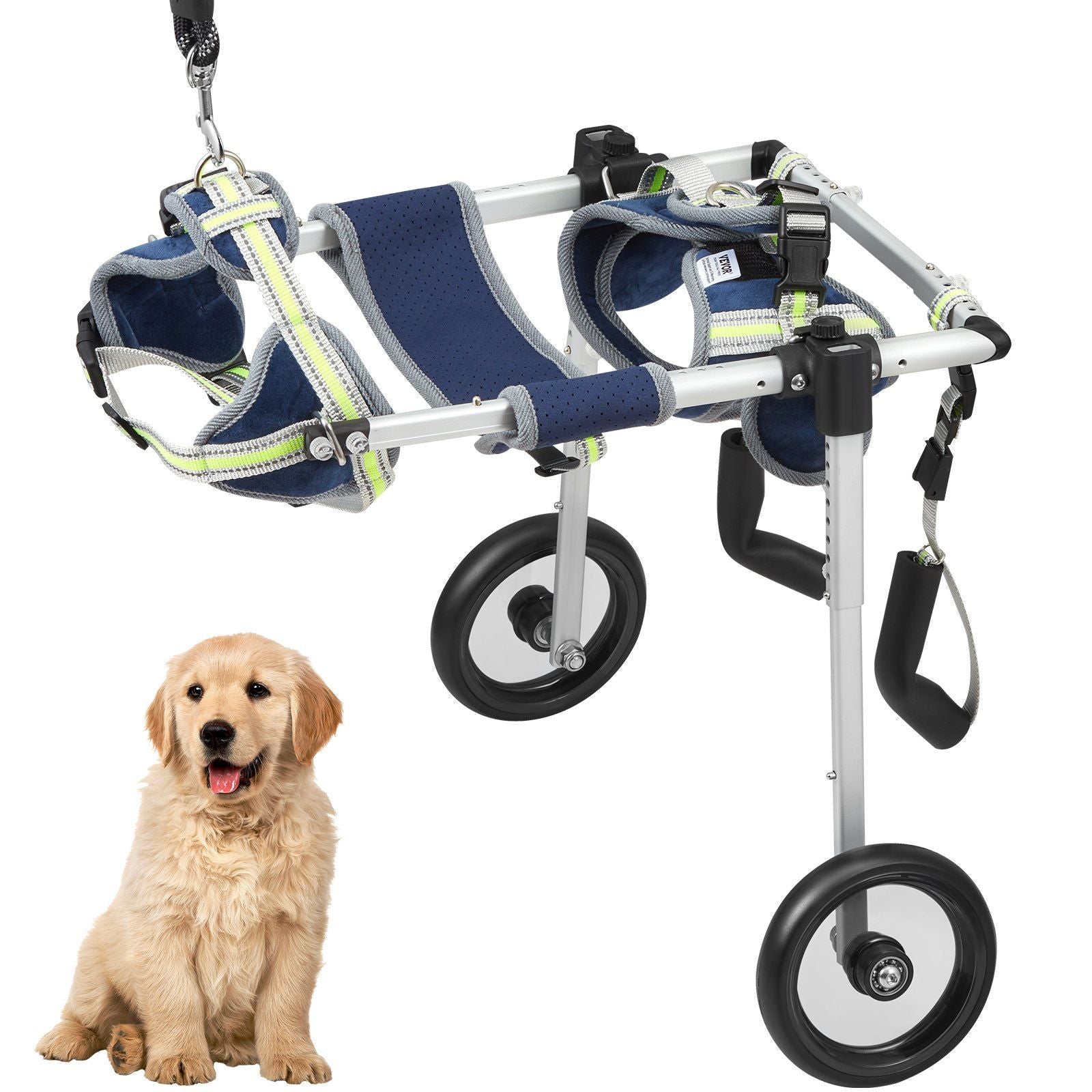VEVOR 2 Wheels Dog Wheelchair for Back Legs, Pet Wheelchair Lightweight & Adjustable Assisting in Healing, Dog Cart/Wheelchair f