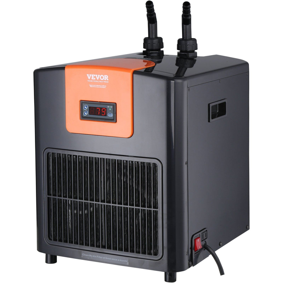 VEVOR Aquarium Chiller, 92 Gal 348 L, 1/4 HP Hydroponic Water Chiller, Quiet Refrigeration Compressor for Seawater and Fresh Wat