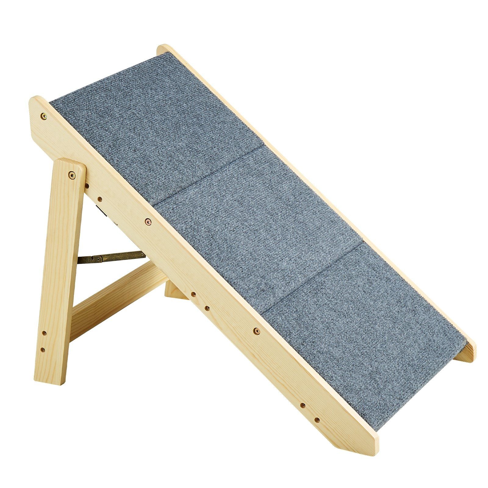 Vevor Wood Pet Stairs/Pet Steps, 2-In-1 Foldable Wooden Dog Stair For Beds, Sofa And Cars, Dog Stairs & Ramp With 3 Steps For Small Medium Large Pet, Up To 150 Lbs