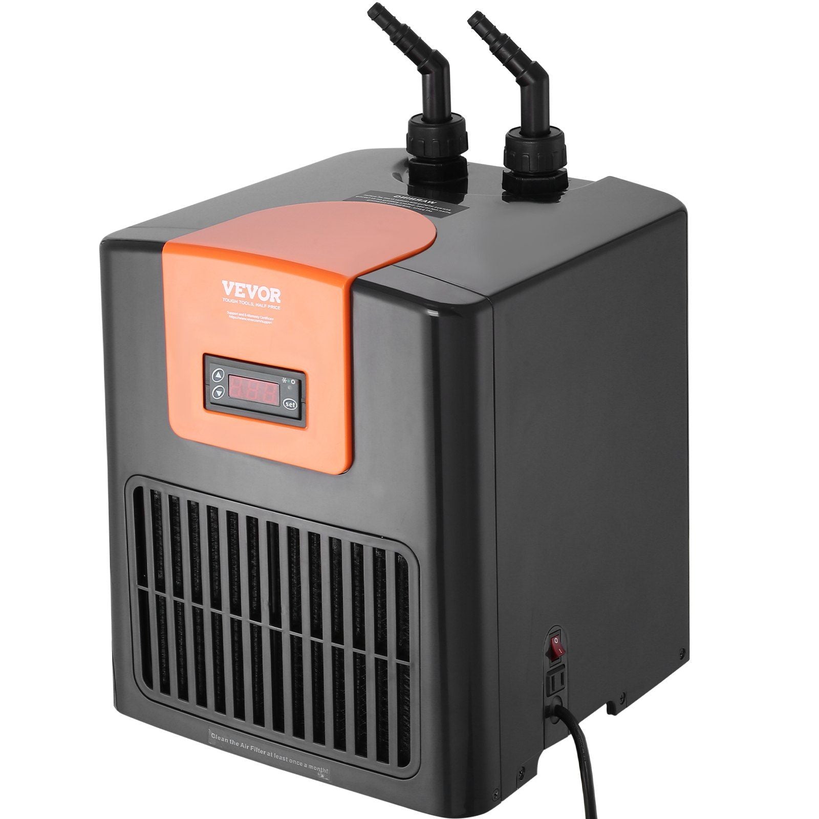 VEVOR Aquarium Chiller, 52 Gal 196 L, 1/10 HP Hydroponic Water Chiller, Quiet Refrigeration Compressor for Seawater and Fresh Wa