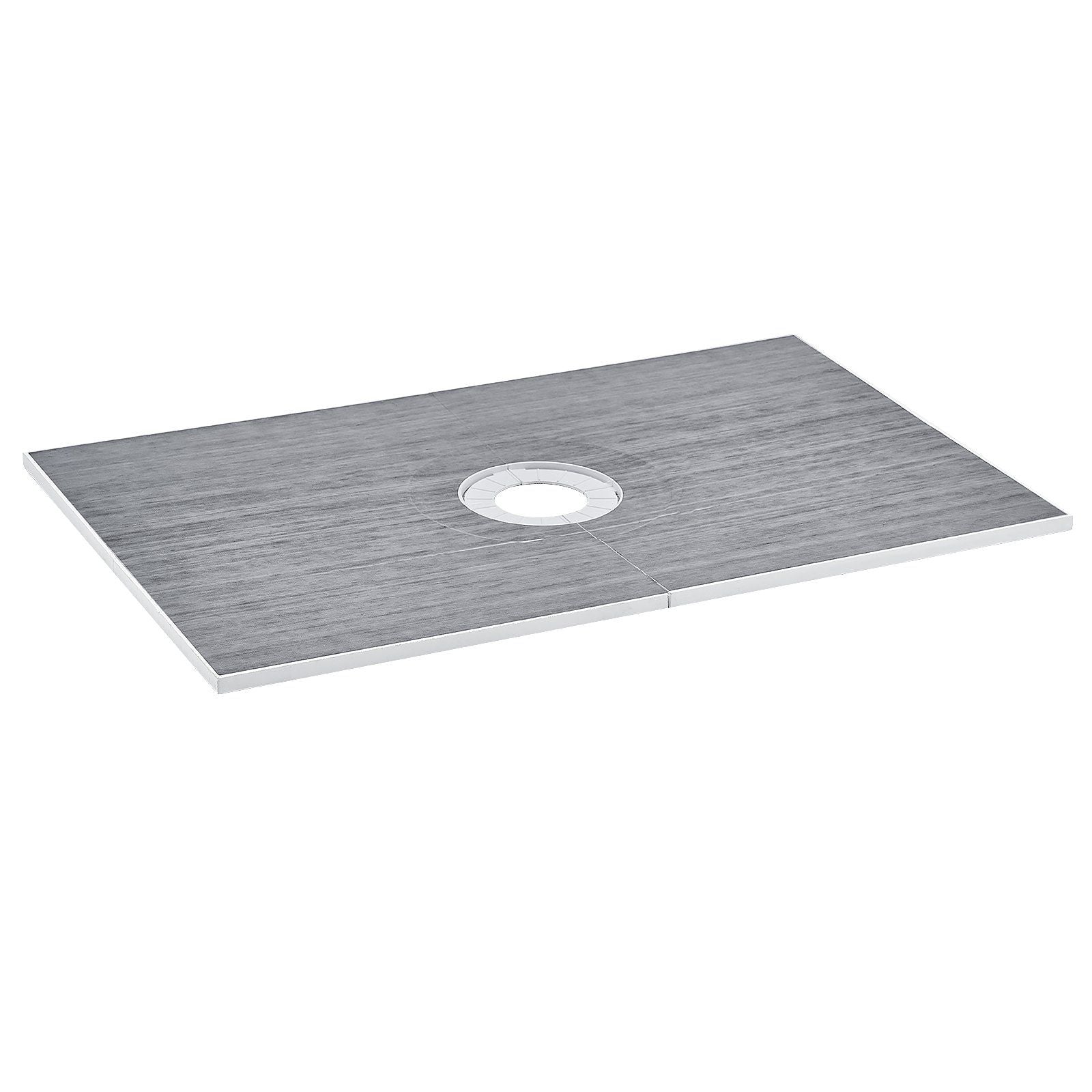 VEVOR Shower Curb Kit, 60x38 Shower Pan Kit with 6.3 Central Drain, Lightweight EPS Shower Installation Kits with 2 Waterproof C