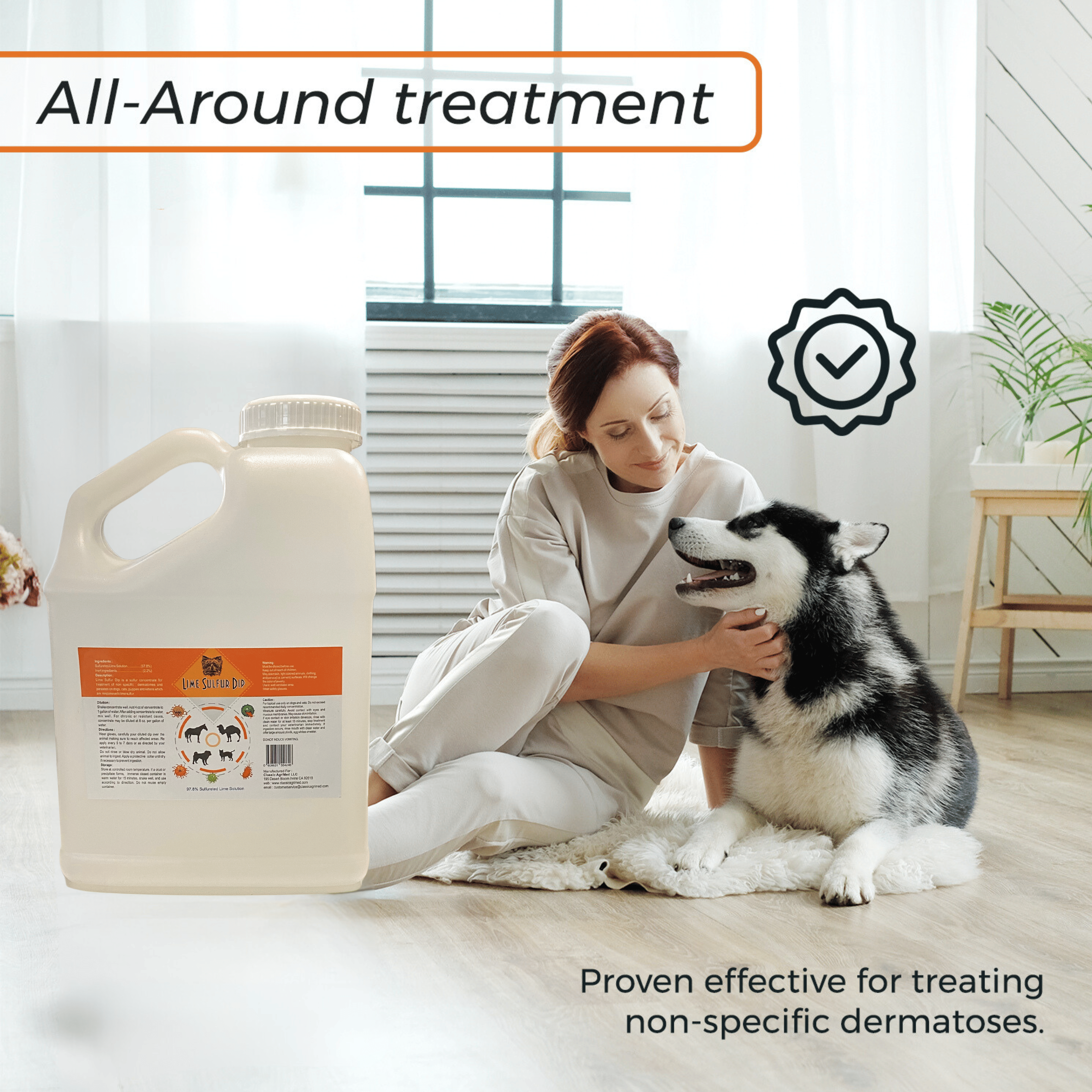 Healthy Paw Life Lime Sulfur Dip - Xtra Strength 16 oz for Itchy & Dry Skin in Dogs, Cats, Puppies, Kittens, Horses - Safe Pet Care Solution