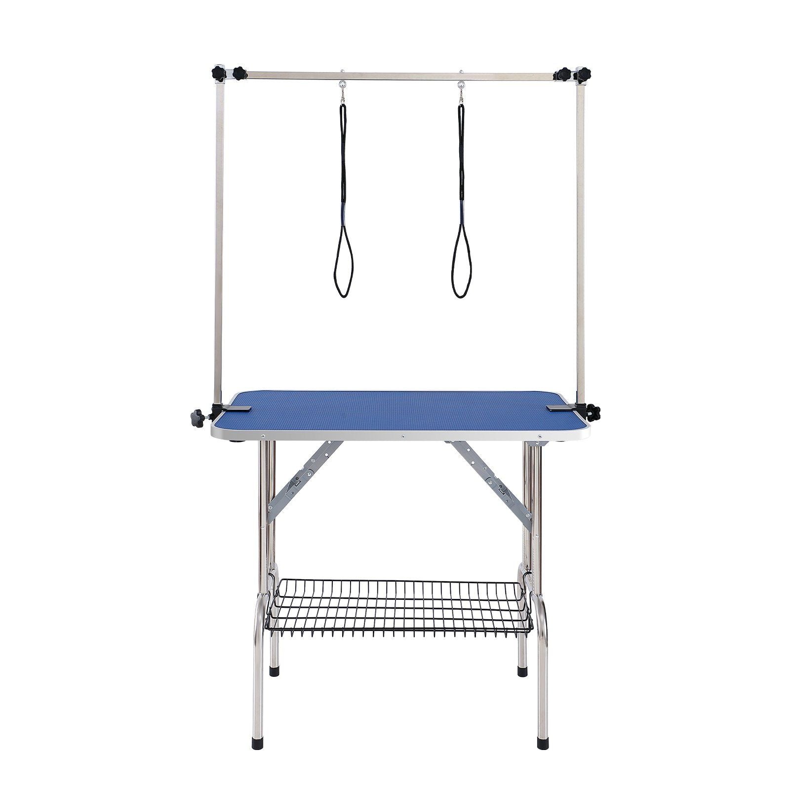 VEVOR Pet Grooming Table Two Arms with Clamp, 36x24 Dog Grooming Station, Foldable Pets Grooming Stand for Medium and Small 