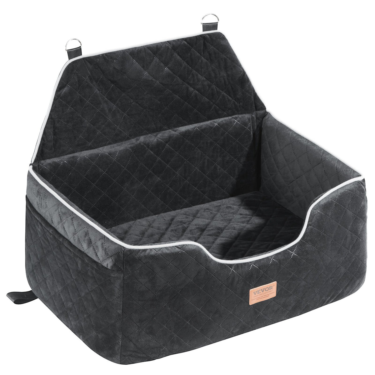 Vevor Dog Booster Car Seat Pet Car Seat For Medium Large Dog Up To 55 Lbs Black