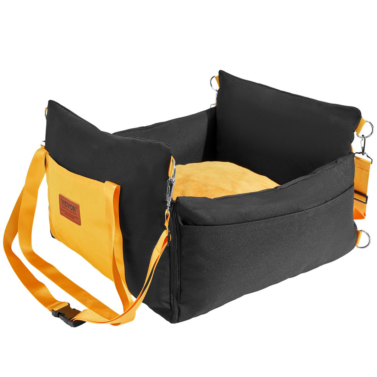 Vevor Dog Booster Car Seat Pet Car Seat For Small Dog Up To 25Lbs Black