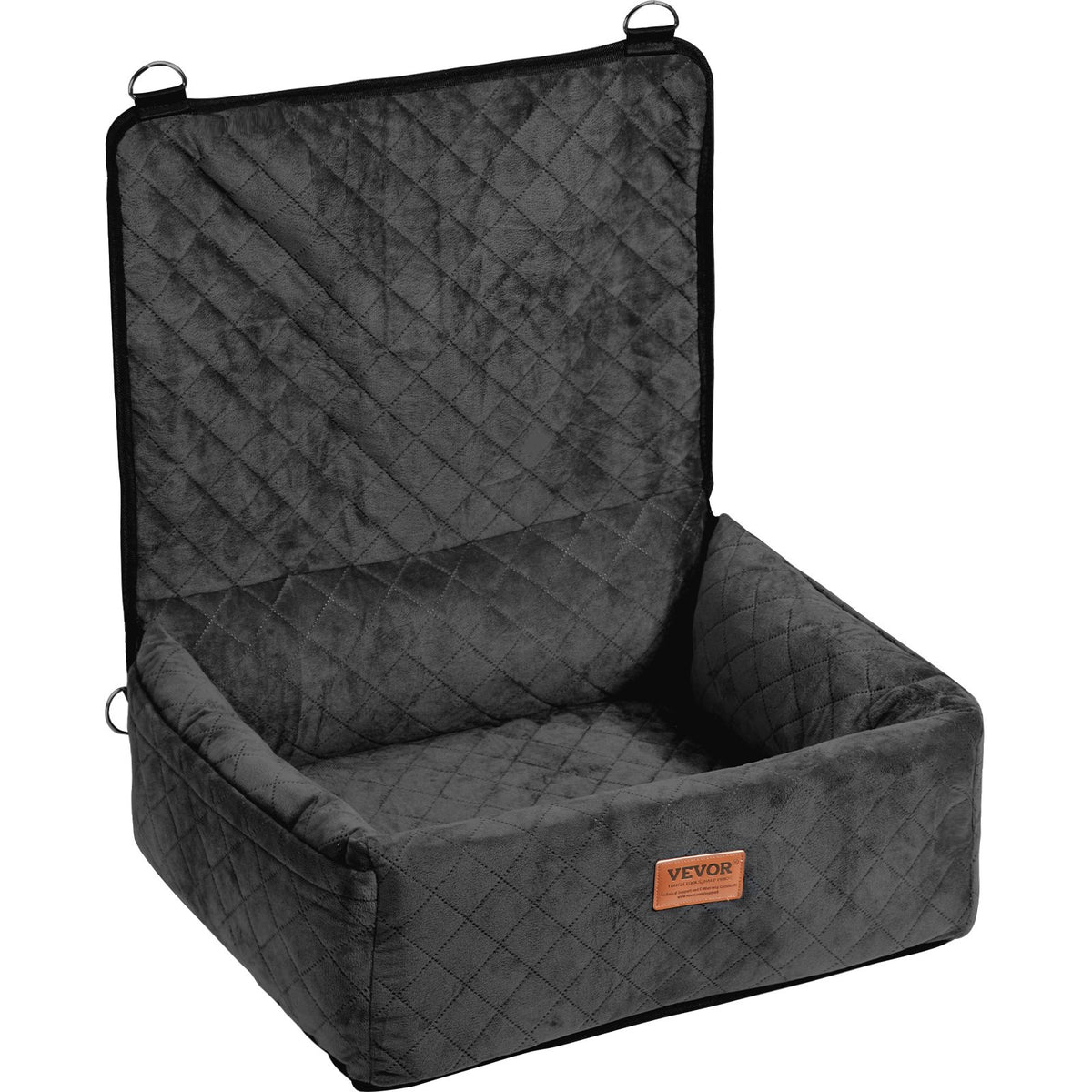 Vevor Dog Booster Car Seat Pet Car Seat For Small Medium Dog Up To 40 Lbs Black