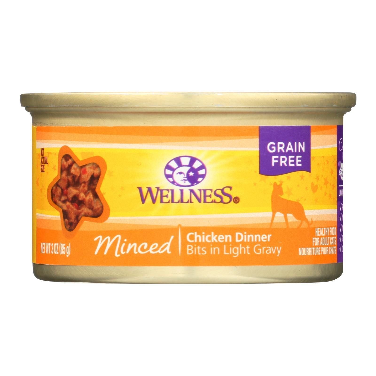 Wellness Pet Products Cat Food - Chicken Dinner - Case of 24 - 3 oz.(D0102HXR1QG.)