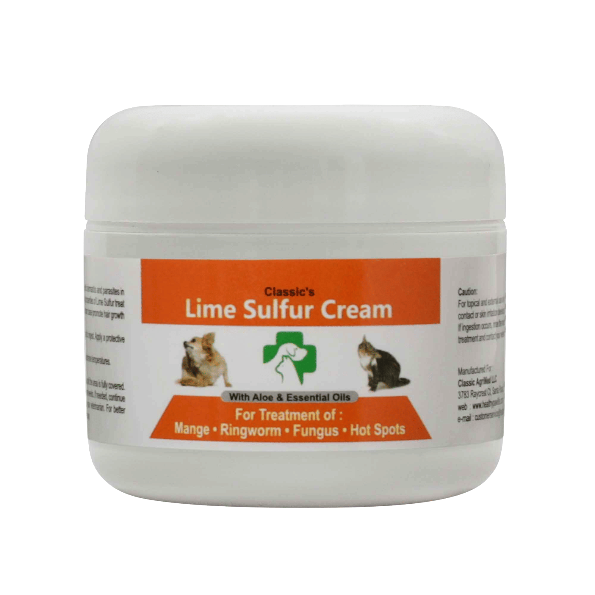 Healthy Paw Life Lime Sulfur Pet Skin Cream 2 oz - Soothing Treatment for Itchy Dry Skin in Dogs, Cats, Puppies, Kittens, Horses