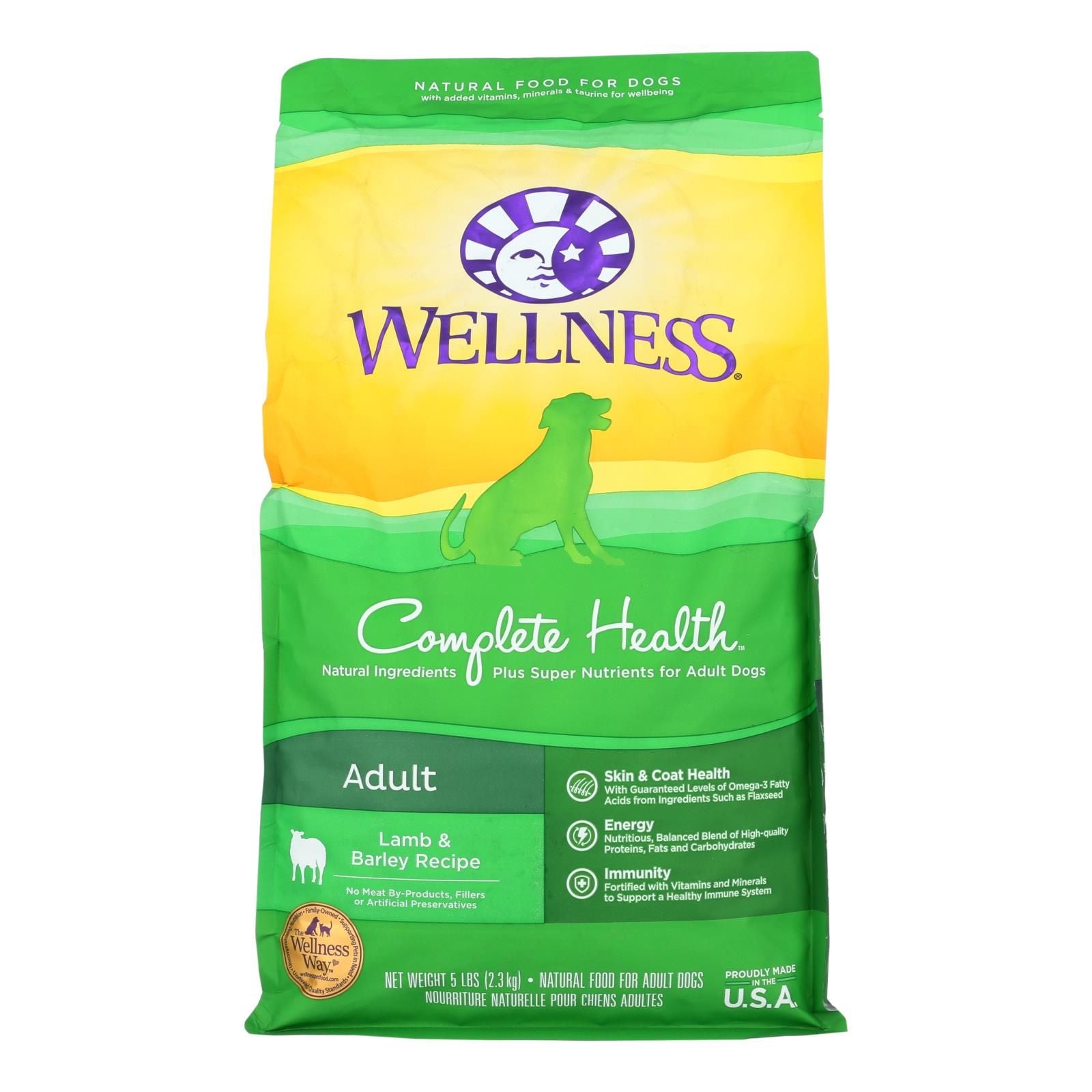 Wellness Pet Products Dog Food  Lamb and Barley Recipe  Case of 6  5 lb.(D0102HXW7GX.)