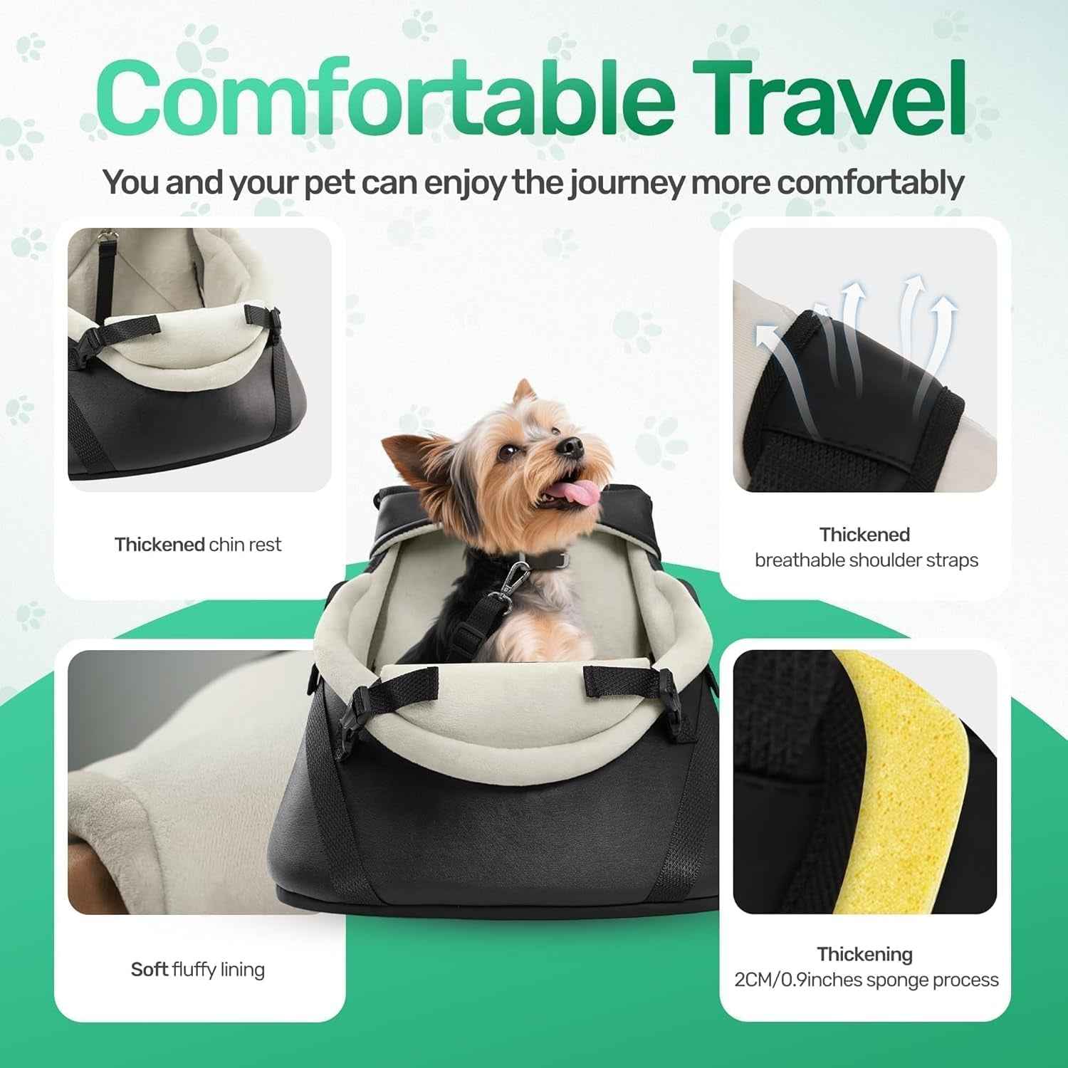 Small Dog Car Seat Booster for Dogs Up to 7 lbs
