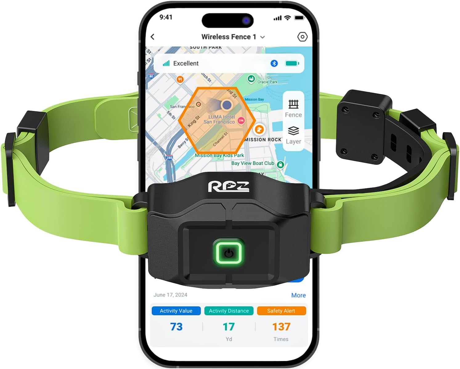 GPS Wireless Dog Fence System — App-Controlled, No Subscription, Waterproof