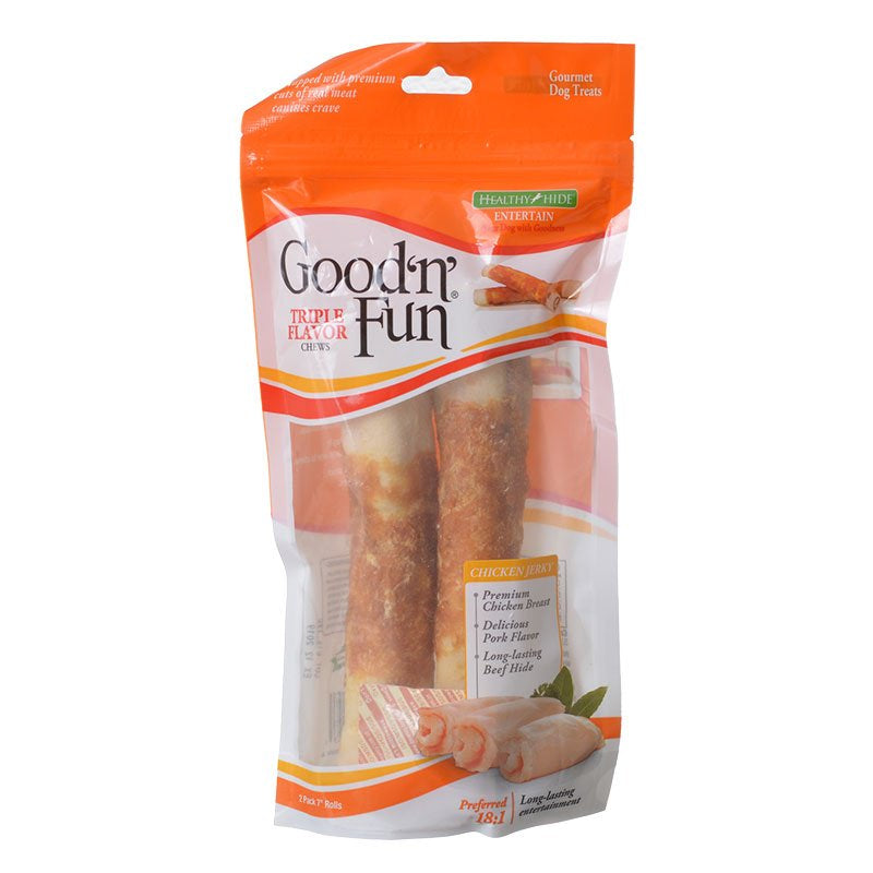 Healthy Hide Goodn Fun Triple-Flavor Chews Beef, Pork and Chicken