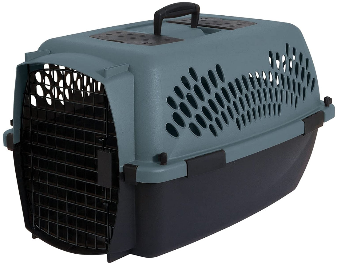 Aspen Pet Porter Heavy-Duty Pet Carrier Storm Gray And Black