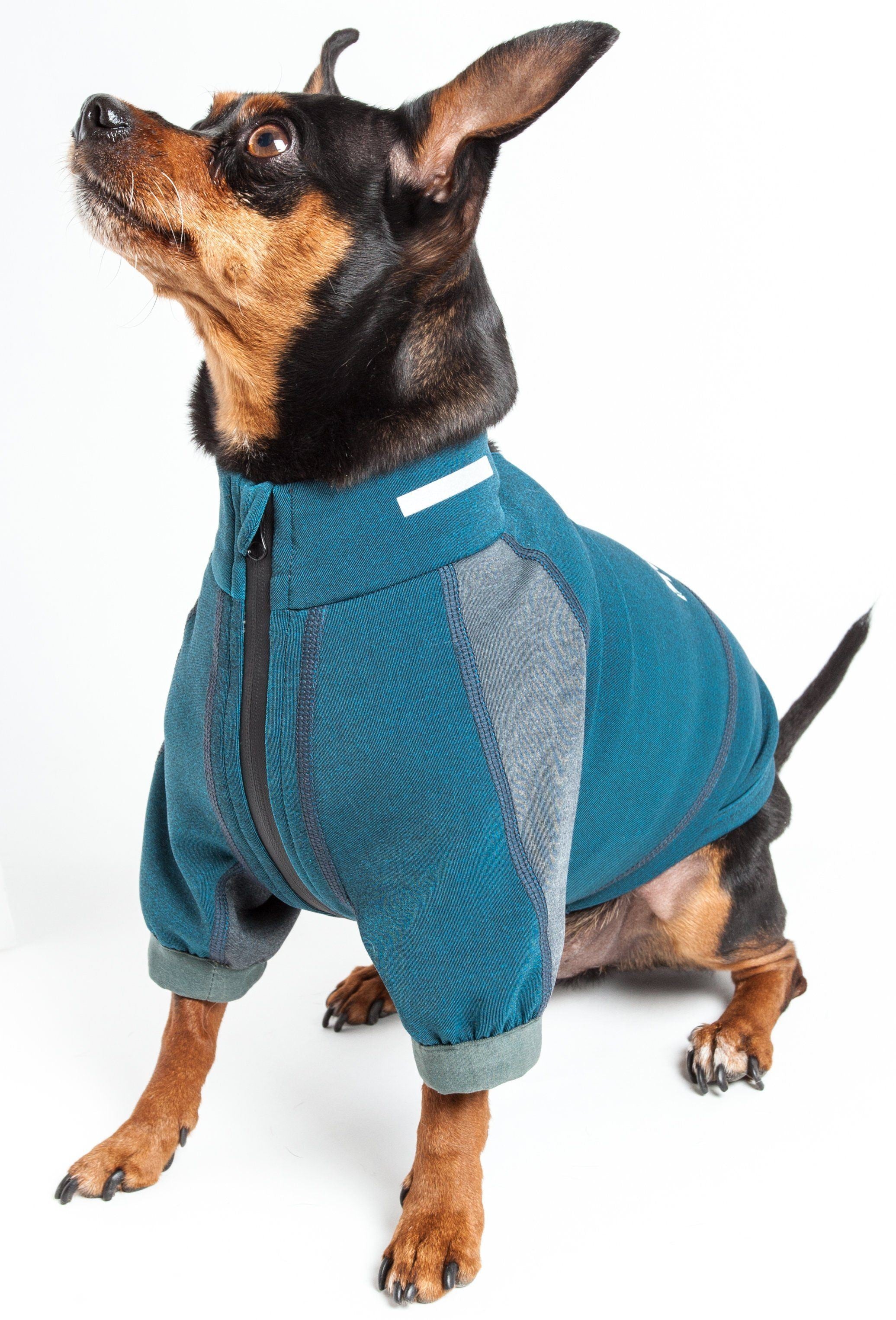 Dog Helios ® 'Eboneflow' Mediumweight 4-Way-Stretch Flexible And Breathable Performance Dog Yoga T-Shirt