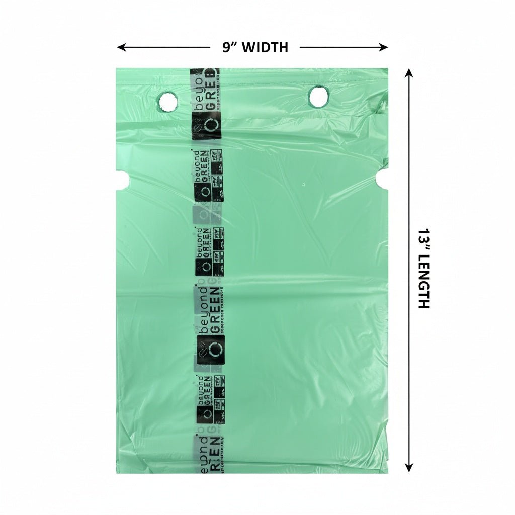 Dog Waste Station Bags – Single-Pull Refill 9" x 13" | Park Dispenser Compatible | Made in USA | beyondGREEN