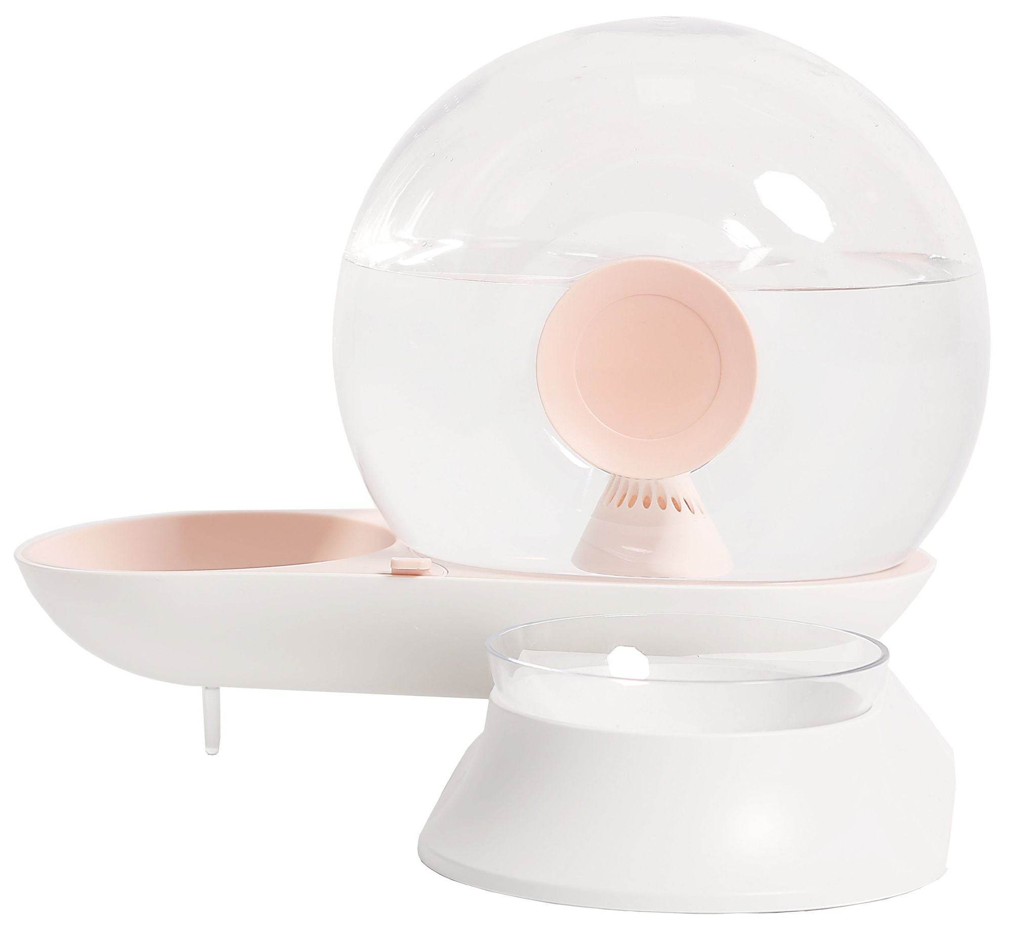 Auto-Myst Automatic Gravity Pet Water Dispenser - 2-in-1 Filtered Water & Food Bowl System with 2.8L Capacity