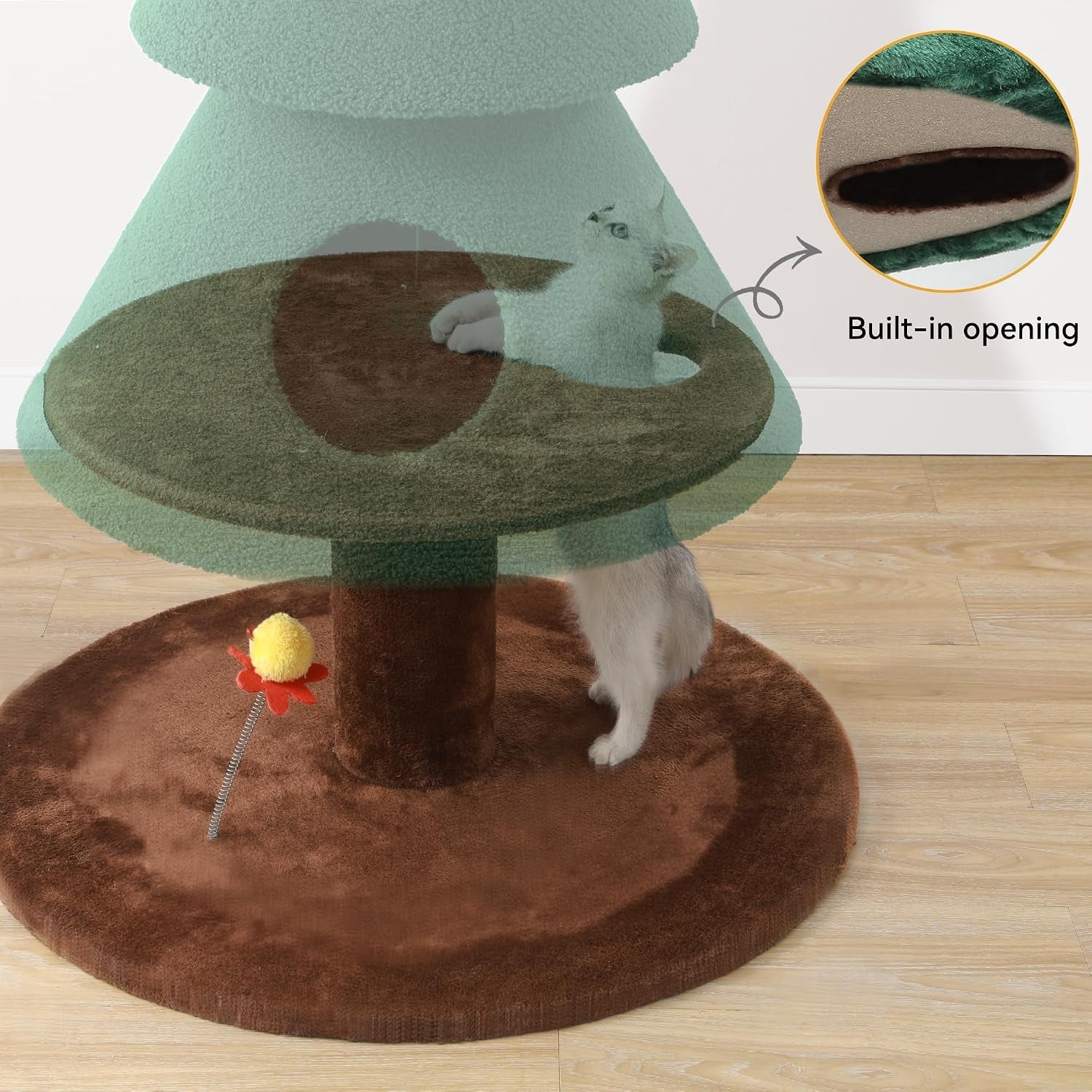Christmas Cat Tree with 2-Story House – 60 & 63 Inch