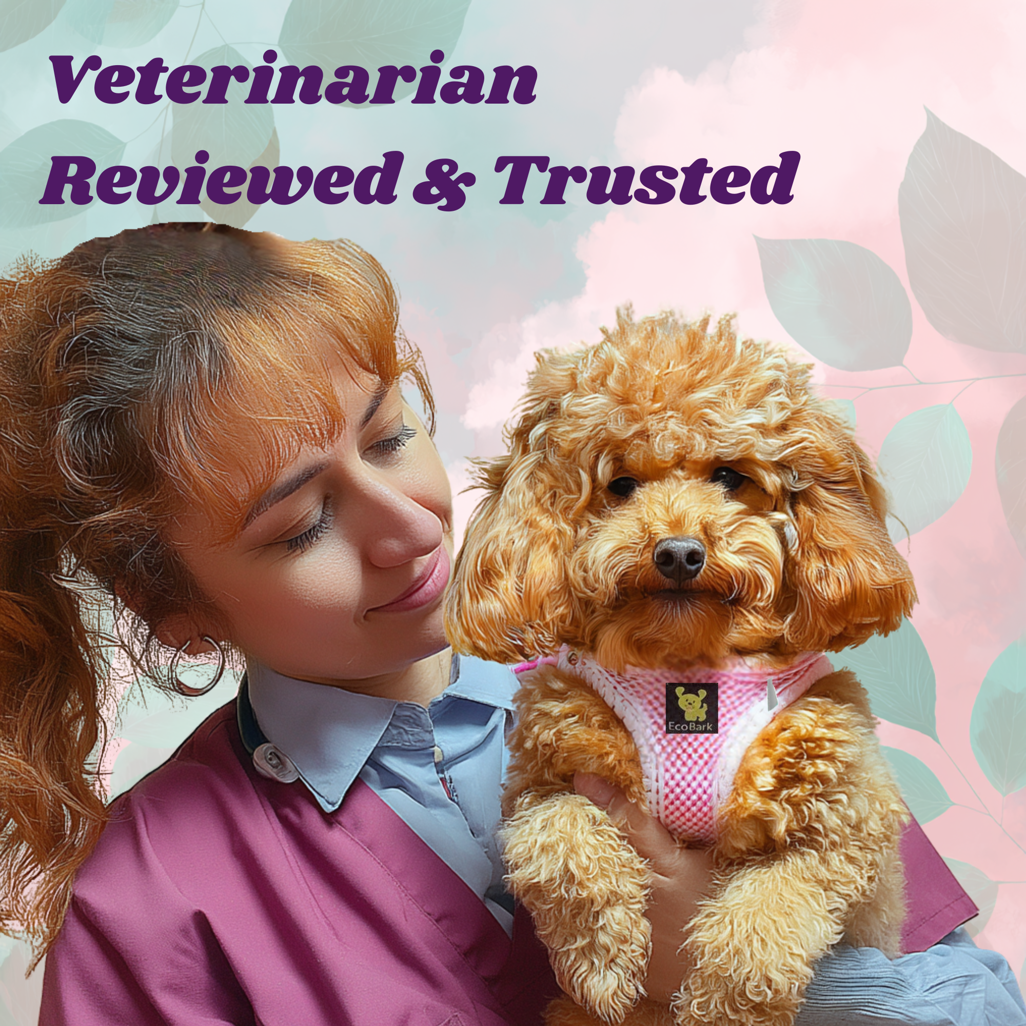 EcoBark Step In Dog Harness - Teacup & Small Breeds- Reflective Soft Mesh Harness for Teacup, Small Dogs and Puppies / Baby Pink