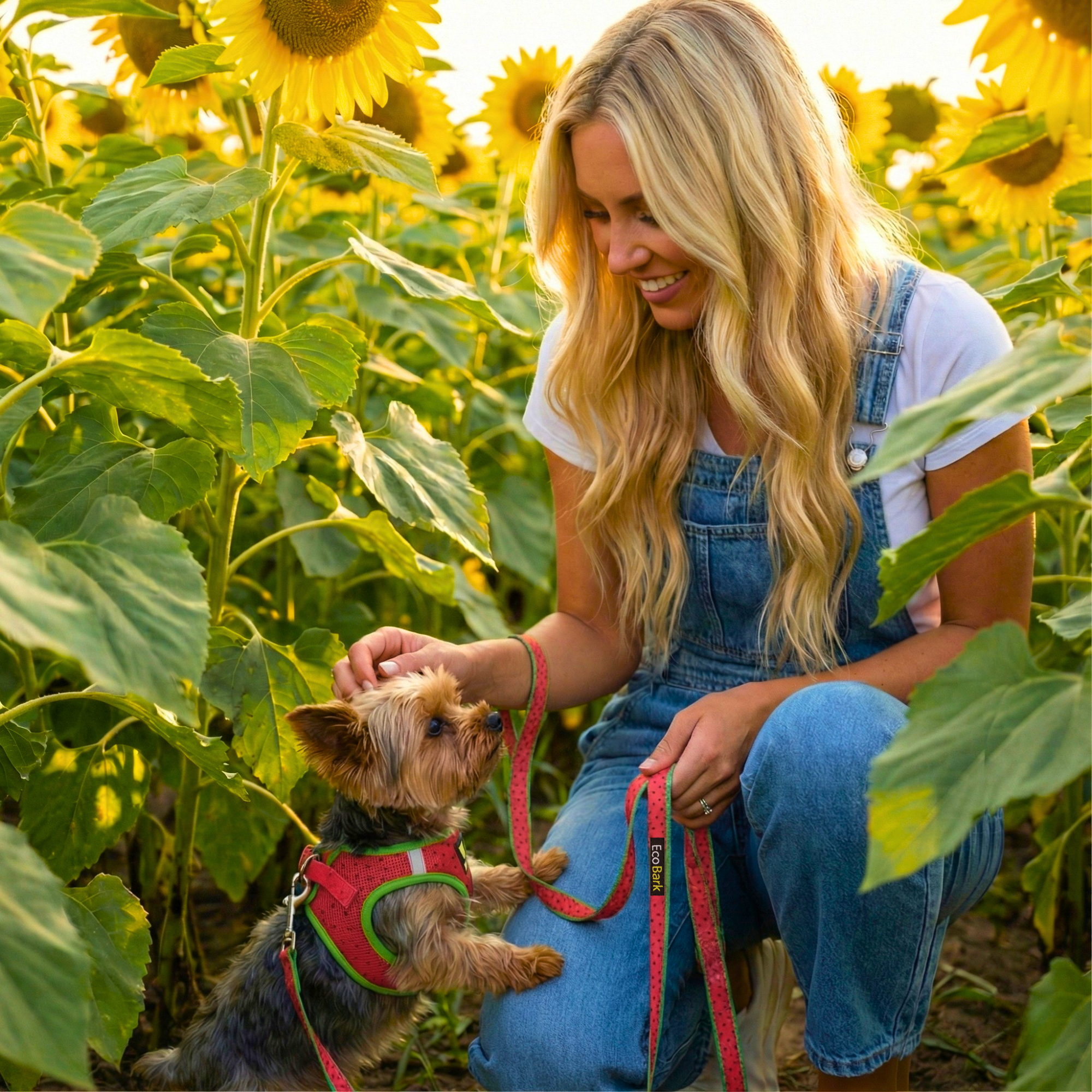EcoBark Watermelon Dog Leash- Padded Comfort Grip Leash - 4ft, 5ft, and 6ft Leash for Small and Medium Dogs