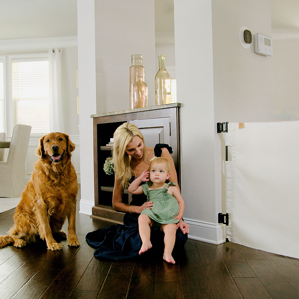 Crypton® Fabric Baby & Pet Safety Gate  Stylish, Stain-Resistant, PFAS-Free