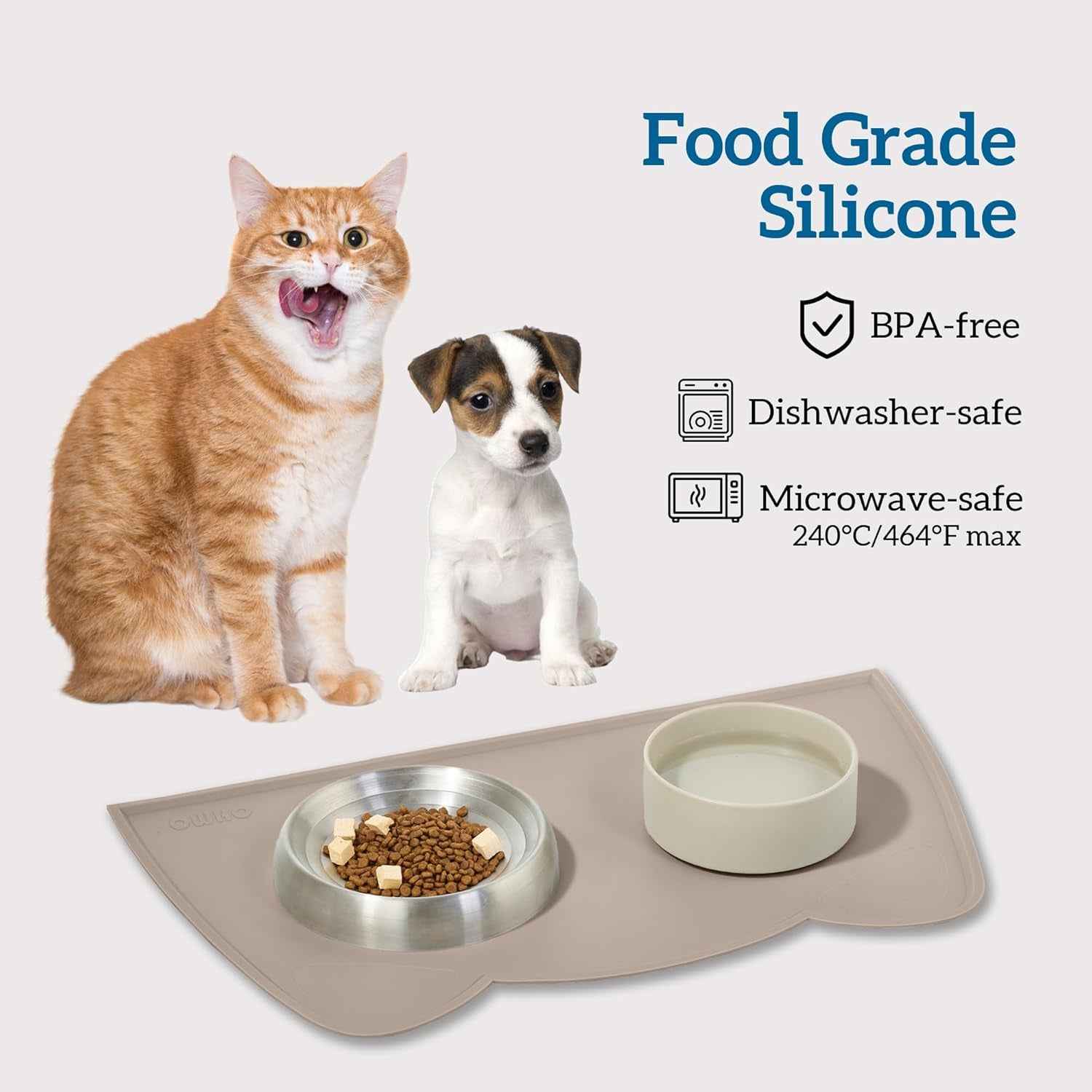 Silicone Pet Feeding Mat – Waterproof Non-Slip Bowl Mat, 36 Options